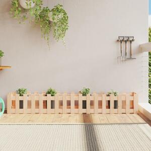 Pat înălțat grădină design gard 200x30x30 cm lemn de pin tratat