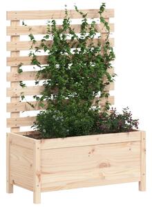 Jardinieră de grădină cu raft, 79x39,5x114 cm, lemn masiv pin