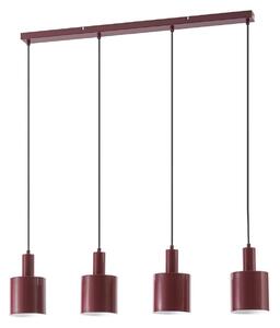 Lustră Pendul Lindby, Ovelia, reglabil, Roșu, Bucătărie, Metal, Modern