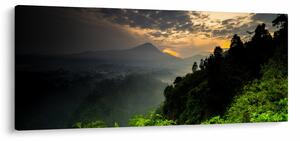 Tablou - peisaj montan verde (120x50 cm)