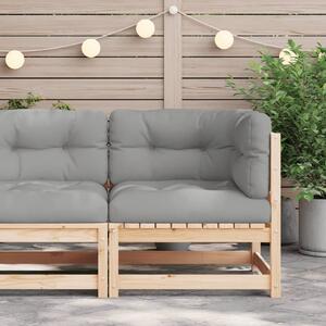 Canapea de colț cu perne pentru grădină, lemn masiv de pin