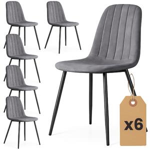 Set 6 scaune de sufragerie Lumbo (grafit inchis). Promo -18%. 1152367