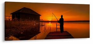 Tablou cu pescar (120x50 cm)