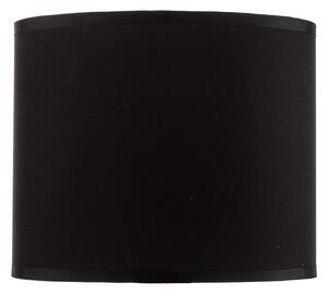 Luminex Abajur Soho, negru/auriu, textil, Ø 18 cm, Negru, Țesătură / Textil