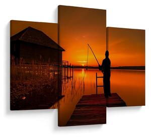Tablou cu pescar (90x60 cm)