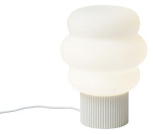 Lampă de masă Japandi bej cu sticlă opal 18cm - Kumo