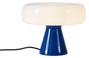 Lampă de masă retro albastră cu alb - Knob