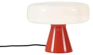 Lampă de masă retro roșie cu alb - Knob