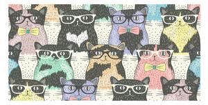 Tablou din Sticlă pisici ochelari