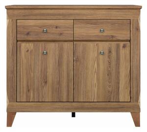 Comoda BERGEN KOM2D2S, stejar auriu, PAL, 110x47x98 cm