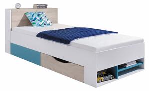 Pat Camteso 112Single, Maro deschis, 90x200, PAL laminat, Somiera patSomiera pat, 9x22x8cm