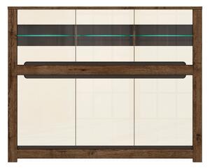 Comoda RUSO KOM3W3D, nuc/bej, PAL, 149x46x121 cm