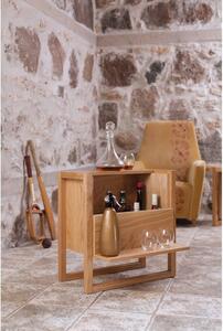 Dulap pentru vinuri din lemn de stejar în culoare naturală 59x60 cm NewEst - Woodman