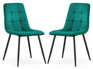 Set 2 scaune de sufragerie Nairobi (verde închis). Promo -15%. 1152345