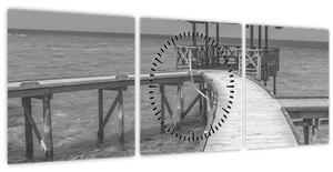 Tablou - Maldive (cu ceas) (90x30 cm)
