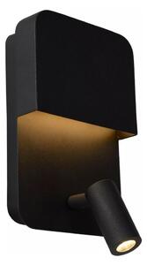 Aplică Lucide 79200/08/30 BOXER LED/5W/230V + LED/5W USB negru