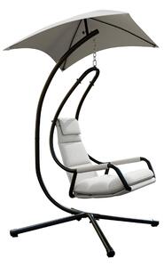 Scaun suspendat Comfivo Myrtus II21x10x12cm, Gri deschis, Negru, Tapiterie, Metal