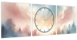 Tablou - Peisaj elegant (cu ceas) (90x30 cm)