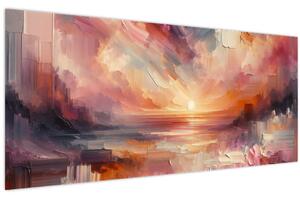Tablou - Răsărit pictat (120x50 cm)