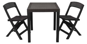 Set de balcon BetulalAntracit, Plastic