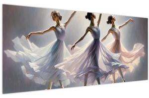 Tablou - Trei balerine (120x50 cm)