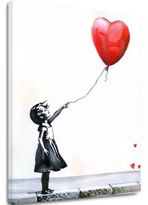 Imagine HEART BALLOON GIRL | Pânză italiană