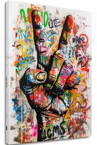 Imagine PEACE HAND | Pânză italiană