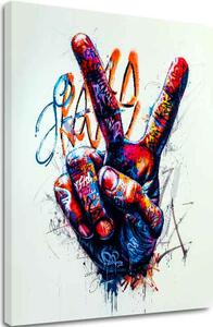 Imagine PEACE HAND | Pânză italiană