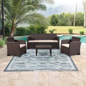 Set mobilier din ratan Avenberg IBERIA-ratan maro