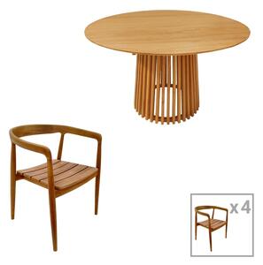 Set dining Noody-Kenda, Pako World, Natural, 5 piese