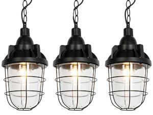 Set de 3 lămpi suspendate industriale negre - Cabin