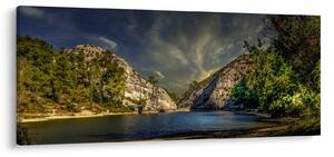 Tablou peisajului cu lac (120x50 cm)