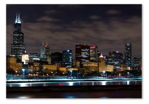 Fotografie imprimată pe sticlă Chicago noaptea