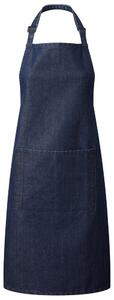 Șorț de bucătărie cu cordon de gât și buzunar - Denim indigo