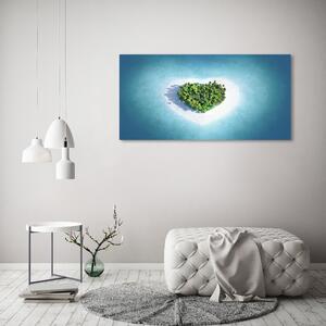 Tablou pe pânză canvas Inima insulă în formă