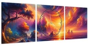 Tablou - Lume magică (cu ceas) (90x30 cm)