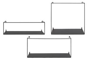 Rafturi negre 3 buc. din metal 40 cm Ulmo – House Nordic