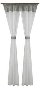 Perdea Velaria in hard alb si tafta gri, 280x187 cm