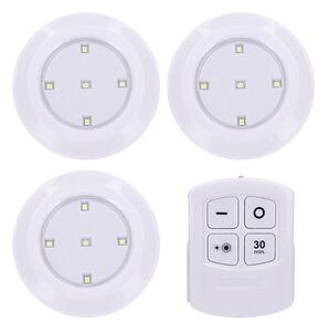 Solight WL906 - Set 3x corpuri LED reglabile cu telecomandă, LED/3xAAA