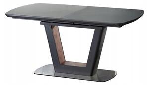 Masă Houston 722Antracit, Nuca, 8x9x16cm, ExtensieExtensie, Sticlă călită, MDF, MDF, Metal