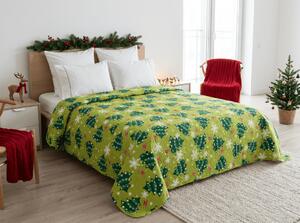 Cuvertura de pat CHRISTMAS TREE, verde Dimensiune: 170 x 210 cm