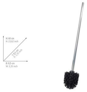 Perie de WC argintiu-mat din oțel inoxidabil Ø 8,5 cm – Wenko