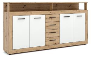 Comodă BLAGO 190 cm – stejar artisan/alb