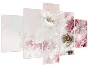 Tablou - Pictura flori roz (150x105 cm)