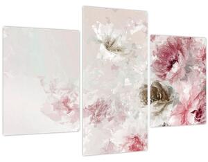 Tablou - Pictura flori roz (90x60 cm)