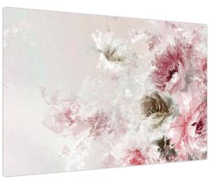 Tablou - Pictura flori roz (90x60 cm)