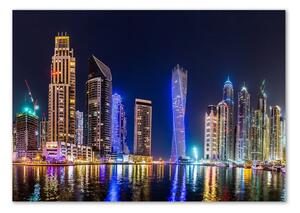 Tablou din Sticlă Dubai timp de noapte