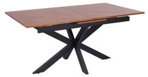 Masă de dining extensibilă Pietro, nuc închis (120-160 cm)