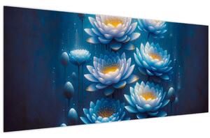 Tablou - Nuferi sub apă (120x50 cm)