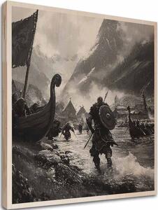 Imaginea pe lemn - Sosirea vikingilor